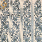 Ράβοντας κεντητική υφάσματος δαντελλών σημείων μπλε διακοσμημένη με χάντρες πλέγμα για το ένδυμα