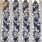 Αφρικανικό διακοσμημένο με χάντρες κεντημένο τσέκια ύφασμα 91.44Cm δαντελλών φορεμάτων μήκος