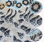 Πανέμορφο διακοσμημένο με χάντρες δαντελλών υφάσματος τσεκιών ύφασμα πλέγματος πολυεστέρα νάυλον για το φόρεμα βραδιού