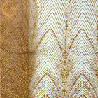 Λαμπρή κεντημένη τσέκια δαντέλλα πλέγματος/χρυσό νάυλον δαντελλών 80% χαντρών