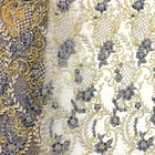 Πολύχρωμη τρισδιάστατη δαντέλλα κεντητικής Applique διακοσμημένη με χάντρες ύφασμα για το φόρεμα βραδιού